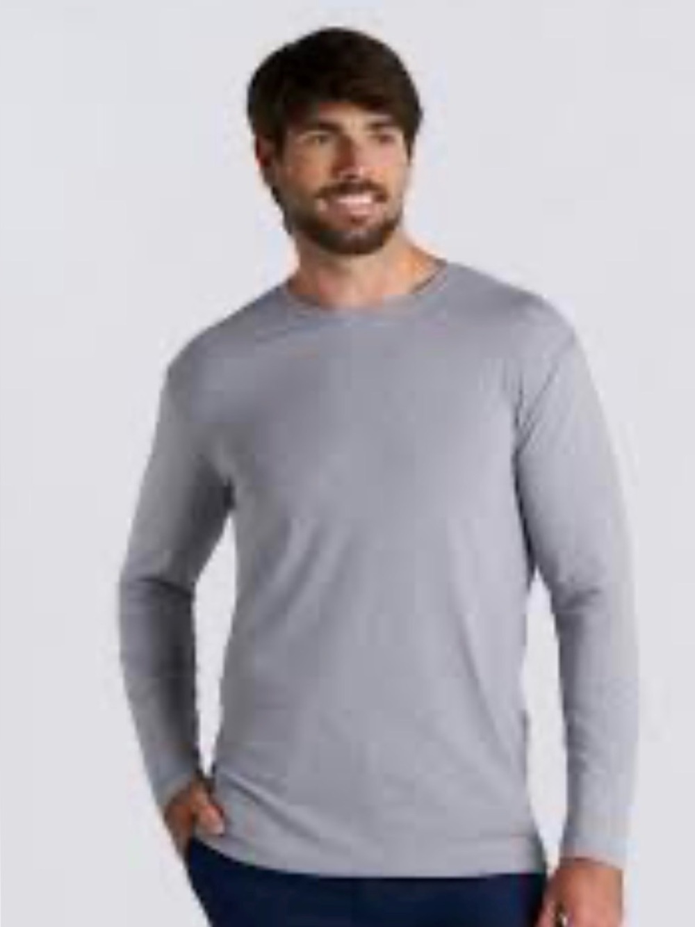 Coolibar Morada Everyday Long Sleeve T-Shirt UPF 50 Grey Heather Men Large